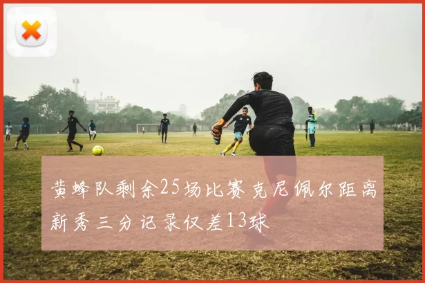 黄蜂队剩余25场比赛克尼佩尔距离新秀三分记录仅差13球